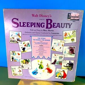 Walt Disneys Sleeping Beauty VTG 1958 Disneyland ST-3911 Vinyl Record & Book